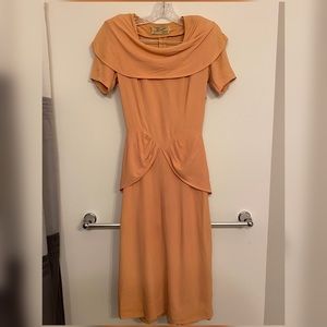 Vintage dress with peplum & belt
